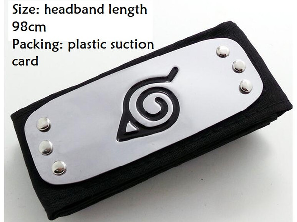 Head protection belt of Mu Ye Village Cos props around animation All the Naruto Headbands Black wood leaf head