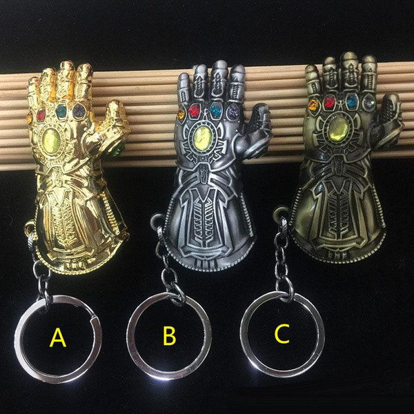 3 Color Avengers 3 : Infinity War Keychain 2018 New Thanos weapon Infinity Gauntlet alloy Key Chain toys