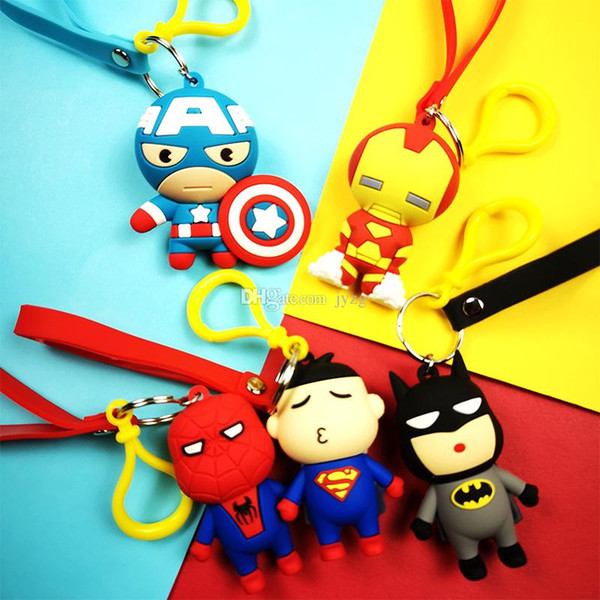 The Avengers key chain bell couple Keychain Car Key Holder Acrylic Bell Anime Key Chain Bag Pendant Bts Accessories Girl Gift