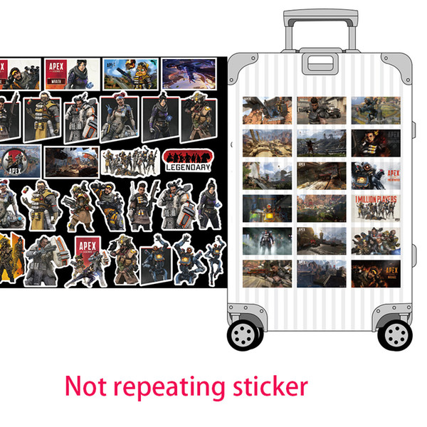 40/80pcs Mixed game apex legends Cartoon Toy Stickers for Car Styling Bike Motorcycle Phone Laptop Travel Luggage Cool Funny Sticker