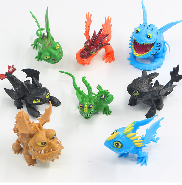 Wholesale 5-7cm 8pcs/set Juguetes How To Train Your Dragon Action Figures Night Fury Toothless figurines kids toys toothless dragon toys