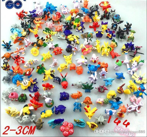 Hot selling Kid's Toys 144 different styles loely Anime Pocket Monster Action Figures Pikachu furnishing articles doll 2-3cm small doll