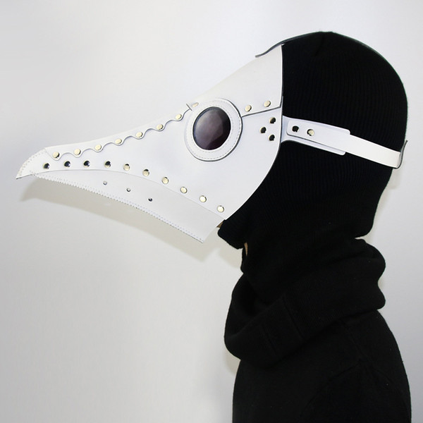 Top Long Nose Bird Doctor Plague Mask The Doctor Bird Beak White Venetian Masquerade Resin Masks Bird Mouth Party Cosplay Props