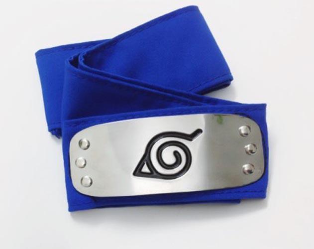 blue Naruto Leaf Village Konoha Ninja Headband Kakashi Sasuke Head Band