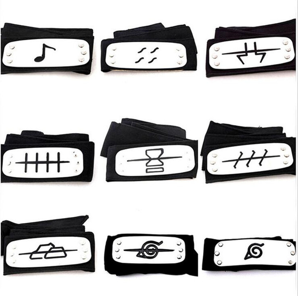 PrettyBaby ANIME Naruto Headband 95cm Leaf Village Logo Konoha Kakashi Akatsuki Members Cosplay Costume Accessories blue red black in stock