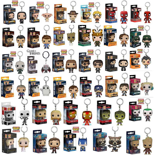 Funko POP Hulk Superhero Harley Quinn Harry Potter Goku Spiderman Novel Power Game Statue Toy Keychain