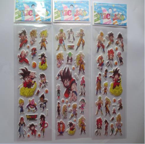 200pcs Anime Dragonball Cartoon wall stickers,3D Dragonball DIY bubble stickers,For Kids Festival Gift Rewards stickers