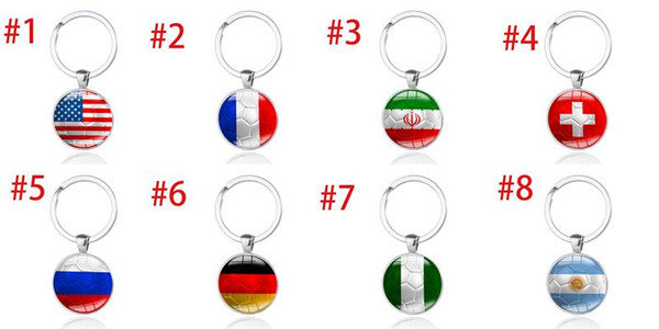 New World Cup Soccer Keychain National Flag Football Time Jewel Keychain Fashion Keychain With Yourself V 001