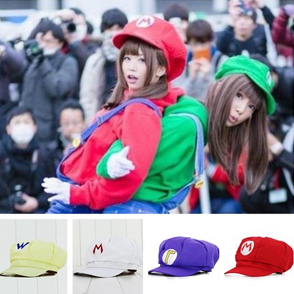 New personality fashion Mario Octagonal hat anime surrounding Cartoon caps curling cone high quality Mario cap T7I5053