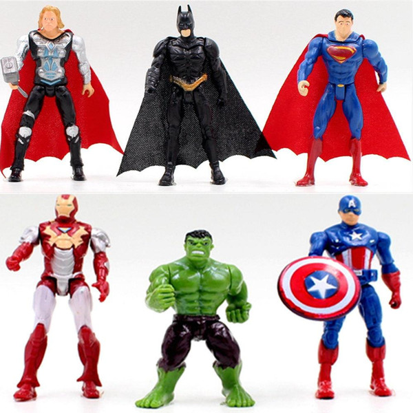 1pcs Iron Man Hulk Superman Batman Avengers Captain America Superheroes Thor toy