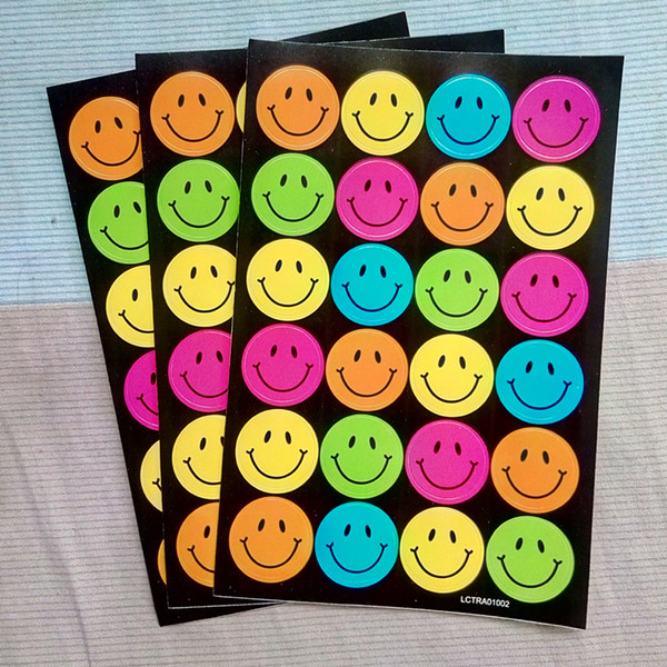 Cartoon Expression Cute Children Smile Kindergarten students Reward parents teacher essential stickers Factory Price Wholesale 20 PCS/lot