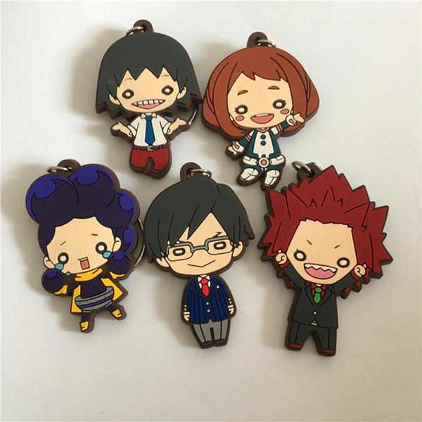 5pcs/set My Hero Academia Cosplay Figures Midoriya Izuku Bakugou Katsuki Figure Genuine Keychain Pendant Toys