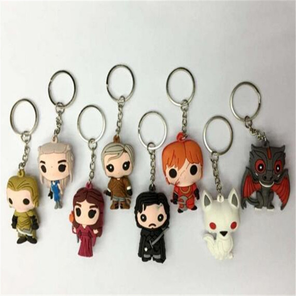 Anime Figures Keychain Game Union Movie Article Figures Tribal Adorn Cartoon Doll Silicone Key Chain Pendant Toy DHL Free