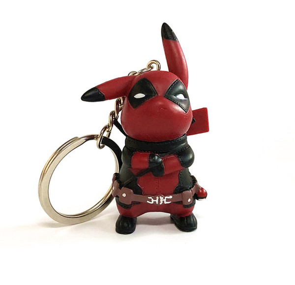 LilyToyFirm New Funko POP Keychain Anime Deadpool Vinyl Action Figure Key Chain Collectible Model Toy Gift