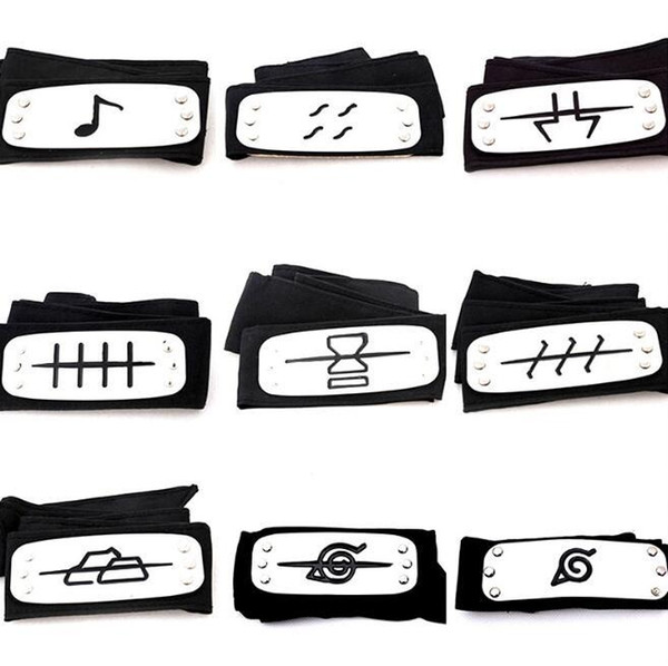 95cm Naruto headband leaf village cosplay toys New Anime Naruto Kakashi Itachi akatsuki madara headband black