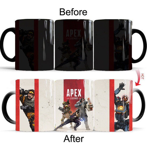 New Apex Legends Color Changing Mug Anime Porcelain Mugs Heat Reveal Magic Milk Tea Cup Birthday Gift For Boy Cartoon Accessories