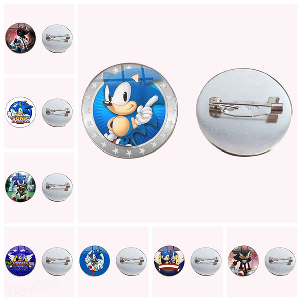 Sonic Hedgehog animals enamel pin badge brooch Lapel pin Denim Jeans shirt bag Cartoon Jewelry Gift for kids toys