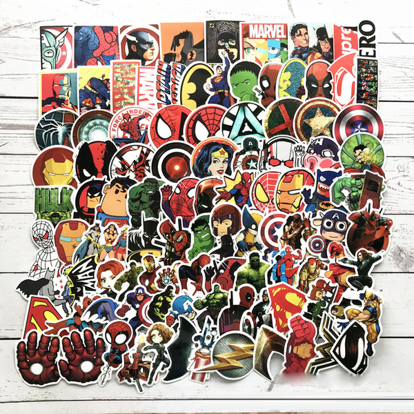 100 pcs/set Avengers 4 Endgame Superhero Graffiti Sticker Luggage DIY stickers Thanos Infinity Gauntlet PVC Wall stickers bag kids toys