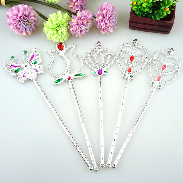 Wholesale Play House Toys Plastic Plating Fairy Princess Wand Magic Stick 20CM 600PCS Lot