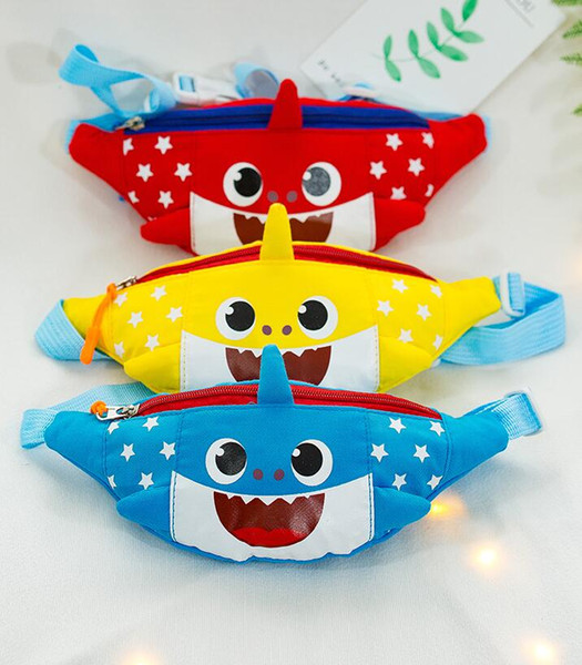 Kids Baby Shark Waist Bag 3D Pinkfong Mini Messenger Bag Kids Cartoon Versipacks Cross Body Coin Purse