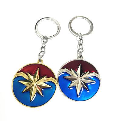 avenger keychain for kids 2 colors metal captain marvel keyring for baby gloden siliver cartoon movie accessories kids present