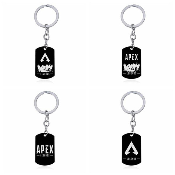 10Style Apex Legends Keychain Stainless Steel Figures Key Rings Car Key Holder Fashion Jewelry toys kids collection gift kids toys