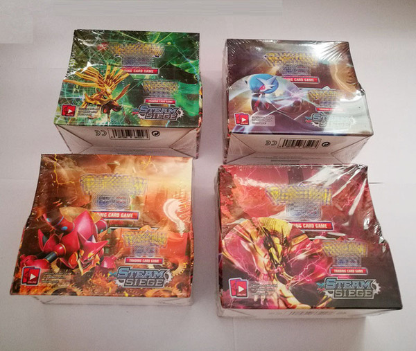 324pcs/lot Free DHL Trading Cards Games Steam Seige English Edition Anime Pocket Monsters Cards Toys B