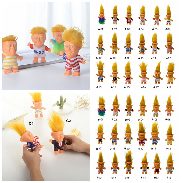 38Styles Donald Trump Action Figures Doll USA President John Trump Dressed Model Kids Children Hand Play Funny Novelty Toys LJJA2275