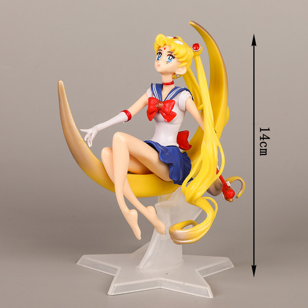 Hot Sale Sailor Moon Action Figure PVC Collection Model Toys For Child Christmas Best Gift 14cm -002