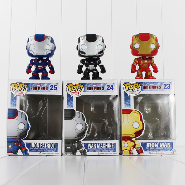 FUNKO POP Avengers Iron Man PVC Action Figure Collection Toy Doll 9.5cm 3 style you can choose Free Shipping