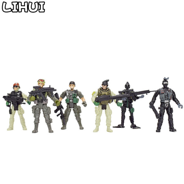 12Pcs/set American Soldiers Military Model Toy Heroic Soldier Modeling Movable Joints Toys for Boys Toys Gift for Children