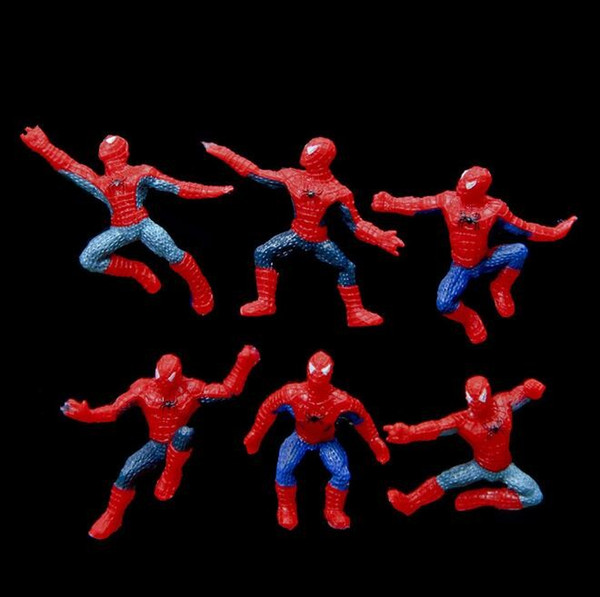 6Pcs/Set Mini Spider-Man Figure Superhero Spiderman Spider Man PVC Action Figure Toys 5cm Great Gift 227