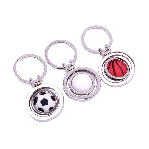 Designer sports keychain for kids popular cartoon basketball keychain world cup baseball golf ball keychain baby gifts