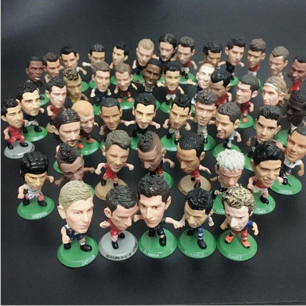 Lot100Pcs Football Soccer Star Player Messi Beckham Bale Mini 4.5cm Figure Doll Souvenirs Star Dolls Soccer Star Doll