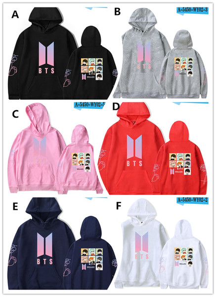 BTS Bulletproof Youth League sweater new album love yourself with the same paragraph hooded sweater should be aided Color Printing