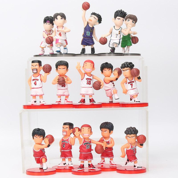 8cm 5pcs/set Slam Dunk A ction Figures Japanese Anime Figure Basketball Toys Sakuragi Hanamichi Pvc Cartoon Figure Kid Gift