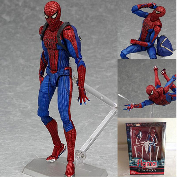 Spiderman The Amazing Spiderman Figma 199 PVC Action Figure Collectible Model Toy for kids gift 15cm K0208