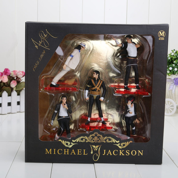 Michael Jackson PVC Action Figure MJ Collection Model Toy 12cm New in Retail Box 5pcs/set retail