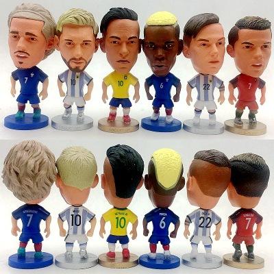 Soccer Star toys football player doll football souvenir 7 cm Height Resin Dolls Cristiano Ronaldo Home gift