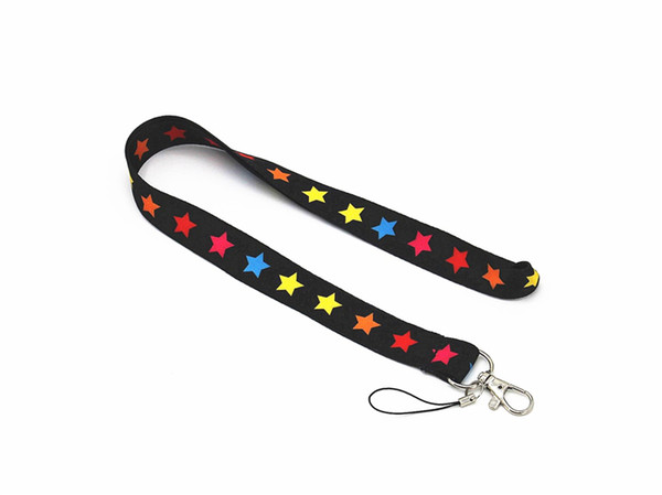 Pac-man game printing lanyards for employees school id badge blackberry keynoe iPhone 5s case Xiaomi a6 hanger Huawei free shipping