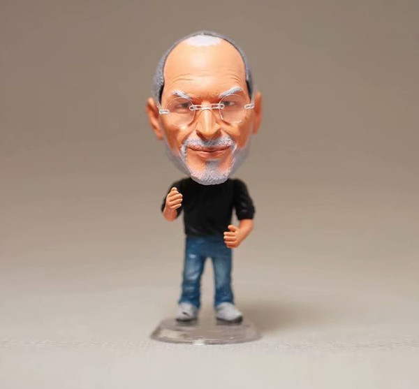 Q Version Steve Jobs Doll PVC Action Figure Collectible Model Toy gift for kids