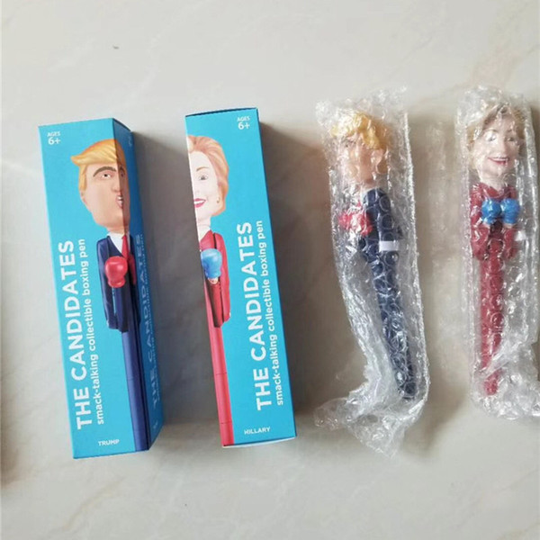 New Toy Pen The Candidate Trump Hillary Toy Boxing Decompression Pen With Writing And Sound To Fight America President Smart A42603