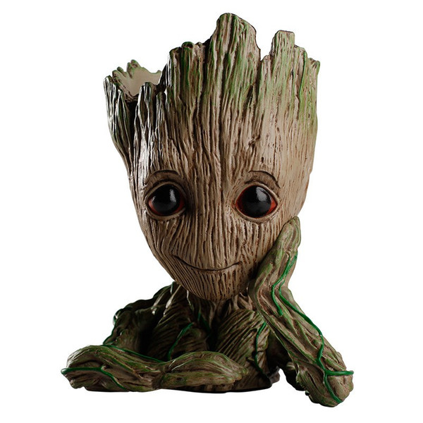 Cute Tree Man Anime Action Figure Dolls Penholder Grunt Guardians of The Galaxy 2 Model Hero pen pot and flower pot Toys