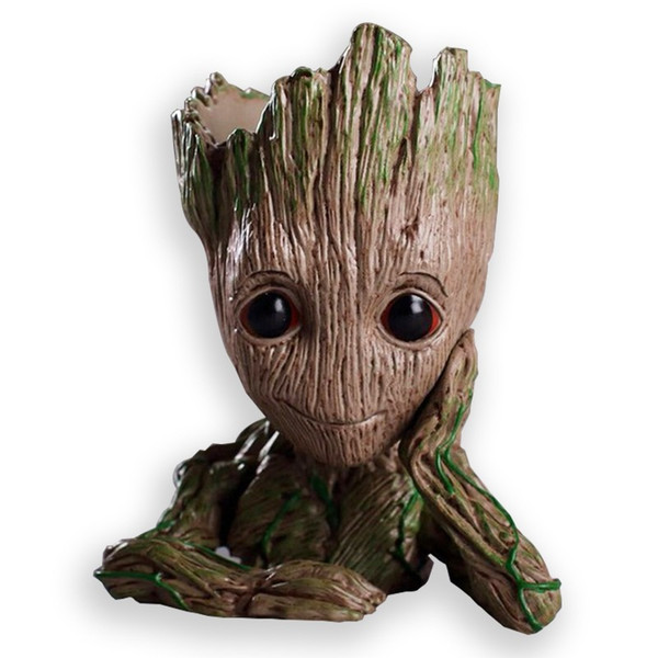 Baby Flowerpot Guardians of The Galaxy Avengers tree man Hero Action Figures Model Toy Pen Pot Planter Flower Pot Gifts 14cm