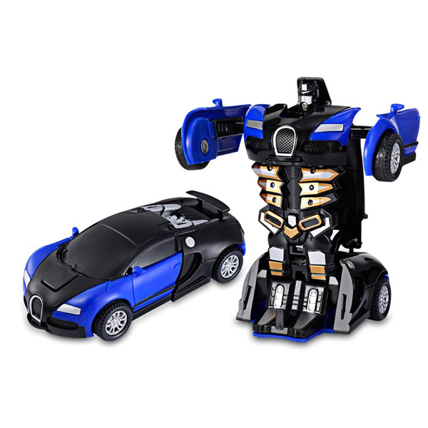 New Cool Anime Transformation Toys Robot Cars One Step Impact Deformation Car Mini Transformation Robot Toy Plastic Kids Toys