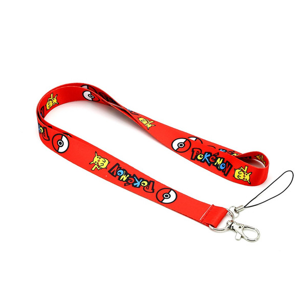 Pikachu Cartoon Printing Lanyards for Camera sony cannon Cell Phone PSP Ipod Camera Hanger Employees School Id Badge Free Shipping