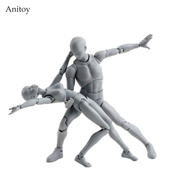 SHFiguarts BODY KUN / BODY CHAN body-chan body-kun Grey Color Ver. Black PVC Action Figure Collectible Model Toy