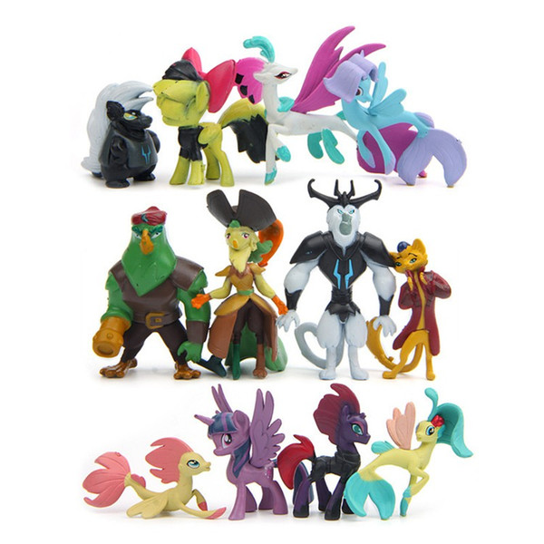 12 Pcs/set 3-7CM My Cute Lovely Little Horse Action Figures Model Toys Dolls Poni Figure for Children Gift