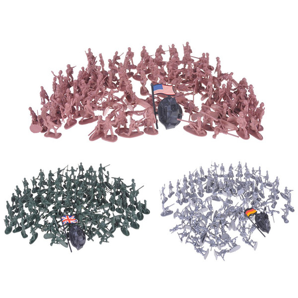 100pcs/set Plastic Toy Soldiers Military Army Men Figures 12 Poses Gift Toy Model Action Figure Toys For Children Boys