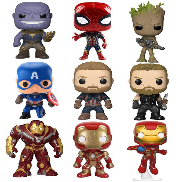 Marvel Avengers 3 Infinity War Thanos Captain America Iron Man Action Figure Thor Toy Spiderman Black Panther PVC Model Dolls